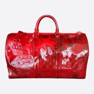 Louis Vuitton Red Prism Monogram Keepall 50